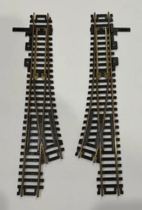 HO Atlas Code #4 Custom-Line 9” Switch Tracks Brass - Lot of 2 - Right and Left - Picture 1 of 5