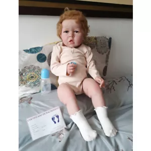 Reborn Baby Puppen 3D Soft Touch Haare Newborn Größe Handarbeit Geschenk Kunst Bebe Puppe - Bild 1 von 5