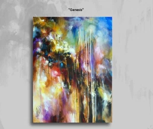 painting original abstract art modern contemporary decor Mike Lang cert. unique - Picture 1 of 7