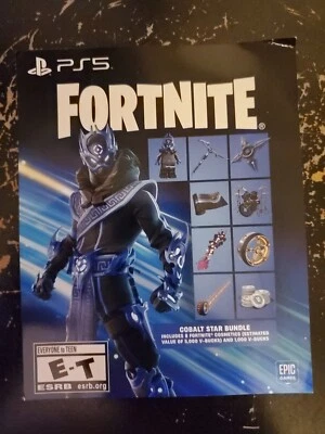 Комплект PS5 Fortnite Cobalt Star + баксы 1000 В (нецарапанный неиспользованный код) - Изображение 1 из 2