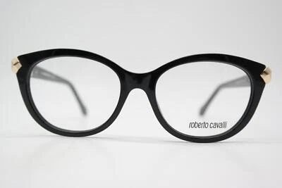 Roberto Cavalli Arkab 840 Black Gold Brown Oval Glasses Frame New Foto 1 de 4