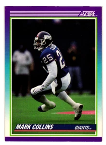 1990 Score Mark Collins Giants Football Sports Trading Card # 129 - Picture 1 of 2