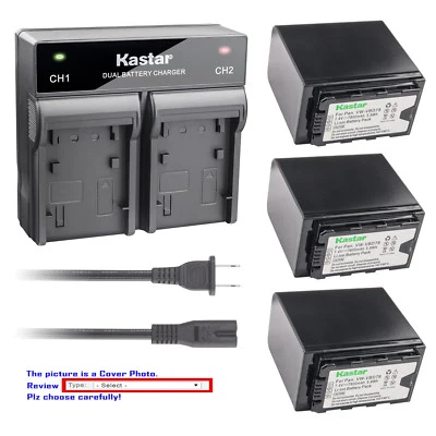 Cargador rápido de batería de CA Kastar para batería Panasonic VW-VBD58 VW-VBD78 VW-VBD98 Foto 1 de 4
