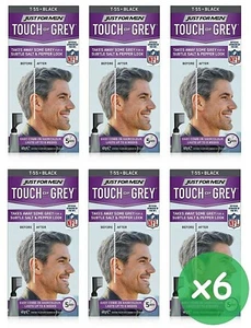 6 JUST FOR MEN TOUCH OF GRAY TINTA COLORE TINTURA CAPELLI UOMO NERO BRIZZOLATO - Foto 1 di 8