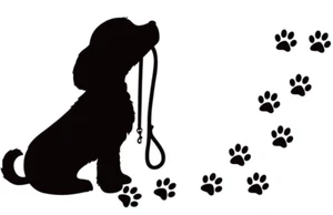Juego de 10 impresiones de patas con correa para perro calcomanía de vinilo coche camión ventana puerta espejo - Imagen 1 de 8