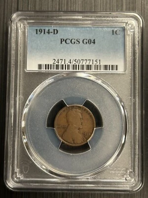 1914-D United States 1c Lincoln - PCGS No Problems Certified, Good - Image 1 of 4