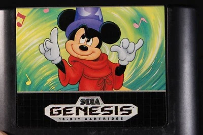 Sega Genesis Fantasia Mickey Mouse Disney vintage original video game loose 1991 - Image 1 of 4