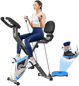 Pooboo Indoor Exercise Bike Stationary Cycling Bicycle Cardio Fitness Workout - Picture 1 of 12