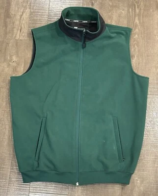 Jos A Bank David Leadbetter Full Zip Vest 100% Poly Green NWT Size XL E4 - Image 1 of 4