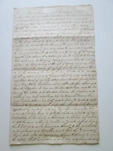(1) 1839 "COPY" WILL OF ABEL FITZWATER, UPPER PROVIDENCE TOWNSHIP, PA,  STAMP - Picture 1 of 9