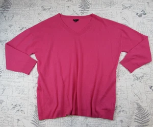 EUC  $199 Talbots Pure Cashmere V-Neck Sweater Pink Longsleeve Plus Size 2X - Picture 1 of 6
