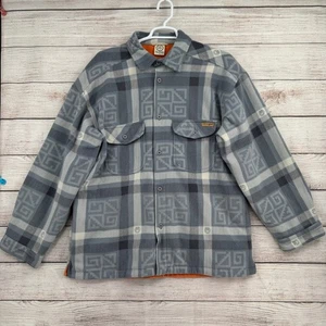 Life is Good Southwest Lined Flannel Shacket Jacket Mens XL Gray White - Picture 1 of 12