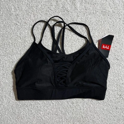 Sujetador deportivo negro con cordones TYR para mujer L (10/12) nuevo con etiquetas - soporte medio - se adapta a A-D Foto 1 de 4
