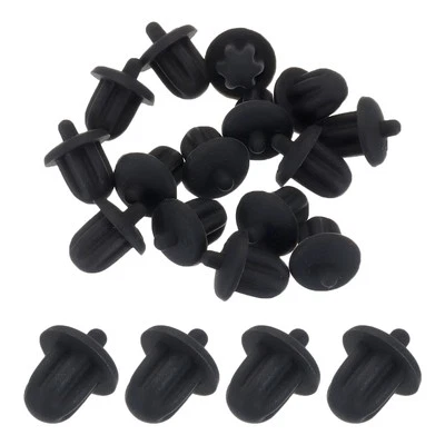 15Pack 6.35mm Audio Jack Port Duct Cover PC DVD Microphone Plugs Caps Black Foto 1 de 4