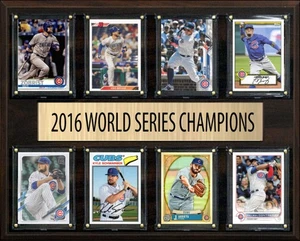 Placa Serie Mundial 2016 Chicago Cubs 8 cartas Topps Bowman Bryant Schwarber Rizz - Imagen 1 de 4