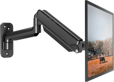 Monitor Arm Wall Mounted Single Gas Spring Computer Screen Mount 13" to 32" UK - Image 1 of 4
