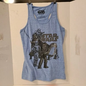Star Wars Womens Girls Tank Top C3PO R2D2 Chewbacca Darth Vader Size M (7-9) - Picture 1 of 3
