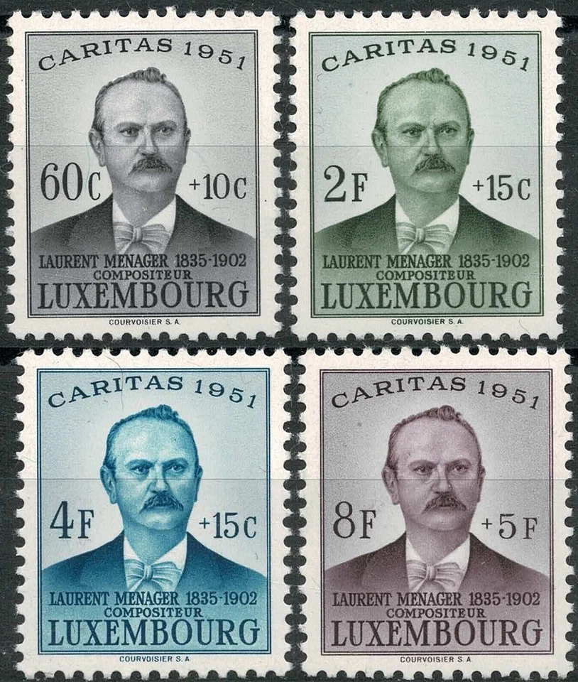 Luxemburgo Luxemburgo 1951 CARITAS Laurent Menager conjunto MNH** KW:50 € - Imagen 1 de 1