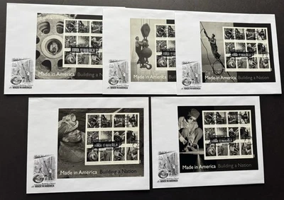 US 2013 FDC Set #4801 Made-In-America +5-Diff Designed Sheets +Cachets =FV=49.3$ - Image 1 of 2