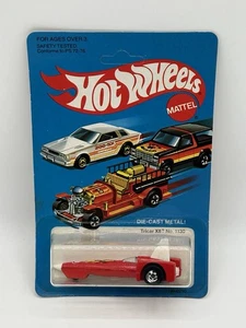 Hot Wheels Vintage Tricar X8 Rojo Amarillo Blanco Llamas BW Blackwall Malasia 1982 - Imagen 1 de 9