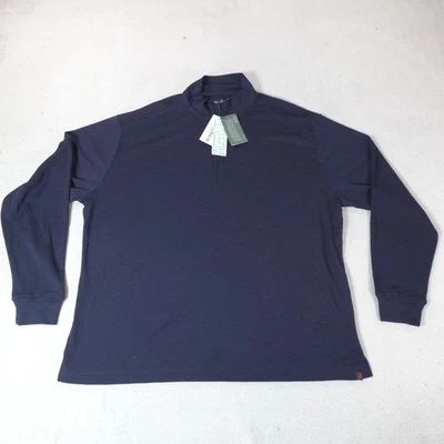 Pullover Woolrich Lana Merino Capa Base Para Hombre XL Azul Territorio Media Cremallera 8860 Foto 1 de 4