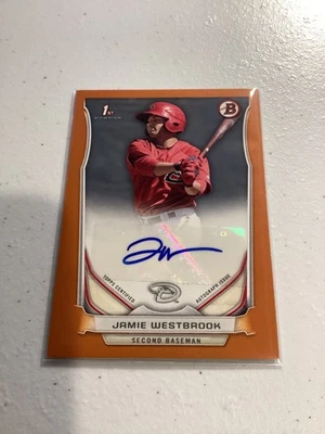 2014 Bowman - Retail Prospect Autographs Jamie Westbrook #PA-JW Orange /250 (AU, - Image 1 of 2
