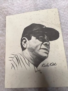 Babe Ruth Sketch Card Borta See Photos From Condition - Picture 1 of 5