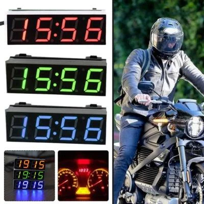 Mini Auto Digitaluhr Thermometer Voltmeter 3 in 1 leuchtende Fahrzeuguhr, } Q5M4 - Bild 1 von 4