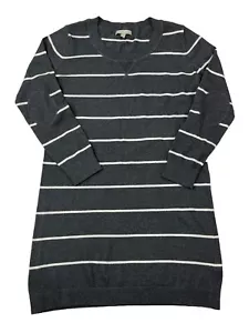 Banana Republic Womens Large L Striped Knit Sweater Dress 5% Rabbit Angora Hair - Picture 1 of 24