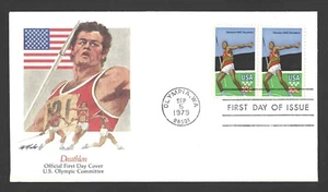 1979 US Postage - SCOTT 1790 - OLYMPICS 1980 DECATHALON - FDC Fleetwood - Picture 1 of 2