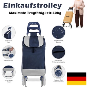 Einkaufstrolley Treppensteiger Einkaufsroller Max.30KG Einkaufswagen Faltbar DE - Bild 1 von 14