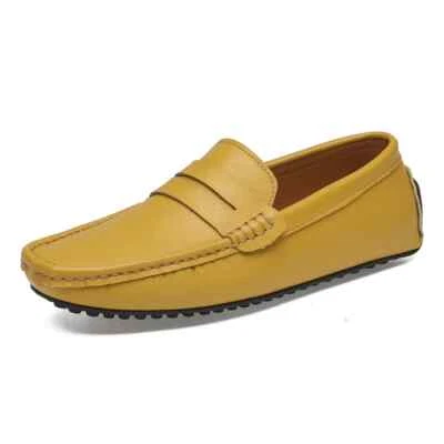Mocasines Zapatos de Cuero Genuino Suave Para Hombre Planos para Conducir Informales Tenis de Negocios Foto 1 de 4