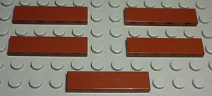 Lego Fliese - Kachel 1x4 new Braun 5 Stück - Picture 1 of 1