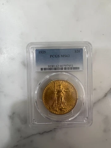 1925 Year Double Eagle $20 US Gold Coins (Pre - 1933) Cover