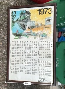 Large 1973 Burlington Northern Railroad Train Calendar (frame not included) - Picture 1 of 1