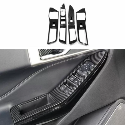 Carbon fiber Interior door cover armrest trim 4pcs For Ford Explorer 2020-2023 - Image 1 of 4