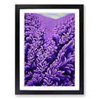 Lavender Flower Op Wall Art Print Framed Canvas Picture Poster Decor Living Room