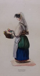 Sexmädchen. Lithographie mit feiner Coeva-Färbung. DALLY, 1847. - Bild 1 von 1