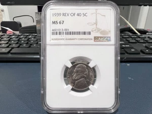 1939 Rev of 40 5c Nickel NGC MS 67 (CE) - Picture 1 of 3