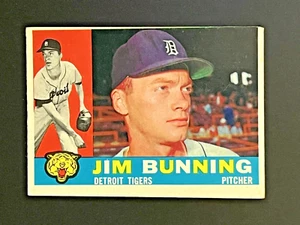 1960 Topps Jim Bunning, Detroit Tigers, Philadelphia Phillies, HOF - Bild 1 von 2