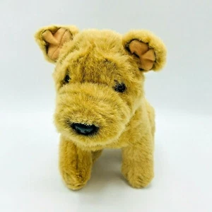 Peluche de perro Russ Berrie Pugsley 1987 vintage realista marrón - Imagen 1 de 7