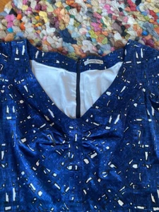 Samantha Sung cotton and spandex dress size USA 8, U.K ample 12 made in Bali - Picture 1 of 8