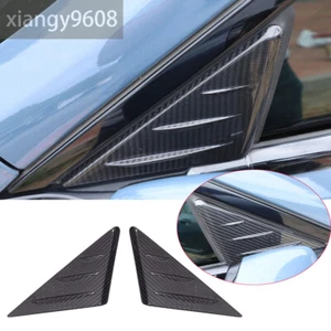Real Carbon Fiber Front Door A-pillar Triangular Trim For BMW 8 Series 2019-2022 - Picture 1 of 9