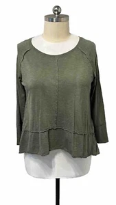 Style & Co. Tunic Top Women's Size L Olive Green Exposed Seam Tunic - Picture 1 of 11