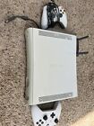 Xbox 360 White Console Bundle Controllers Cables HDD Microsoft