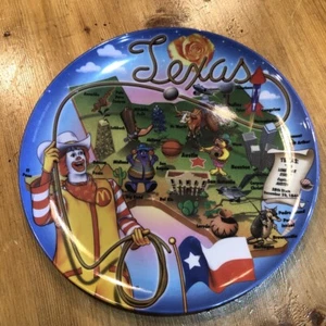 McDonald's Texas State Plate Ronald McDonald Grimace 2003 - Foto 1 di 6