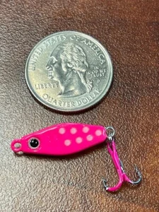 Rattlin PT Spoon 1/32 oz - Pink and white- Ice Fishing Lure - Imagen 1 de 4