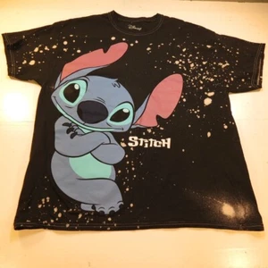 DISNEY DISNEYLAND LILO & STITCH ALL OVER PRINT TEE T-SHIRT Herren XL schwarz  - Bild 1 von 4