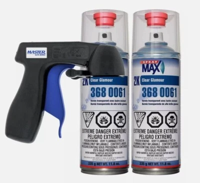 Spraymax 3680061 2K Clear Coat Aerosol Spray Cans -2 Pack-High Gloss Automotive - Image 1 of 2