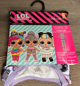 NEW Girl's Warm Underwear pj's Cuddl Duds size S~Purple LOL Surprise MGA - Picture 1 of 5